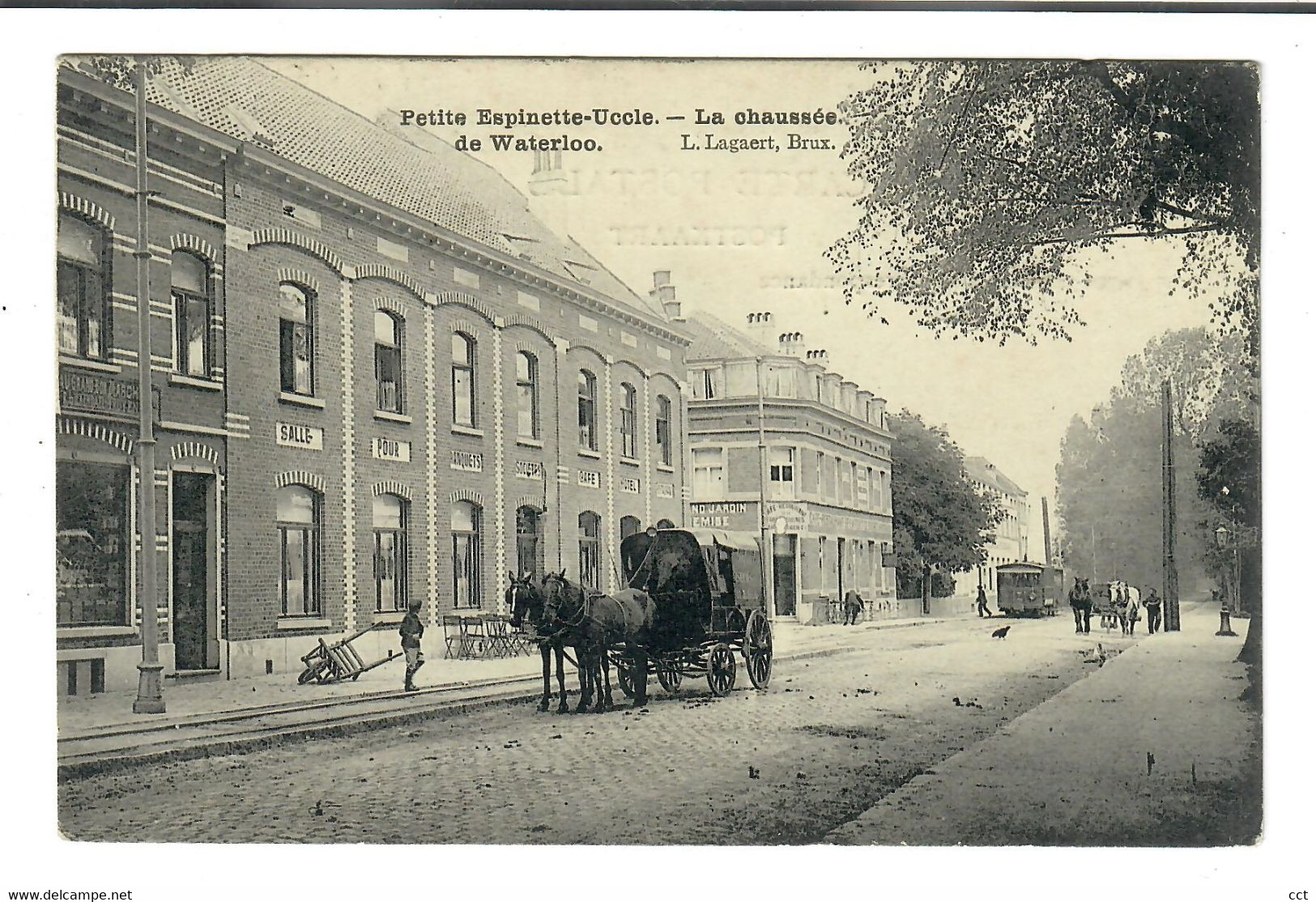 Uccle  Bruxelles   Petite Espinette  La Chaussée De Waterloo   Edit Lagaert    TRAM + ATTELAGE - Ukkel - Uccle