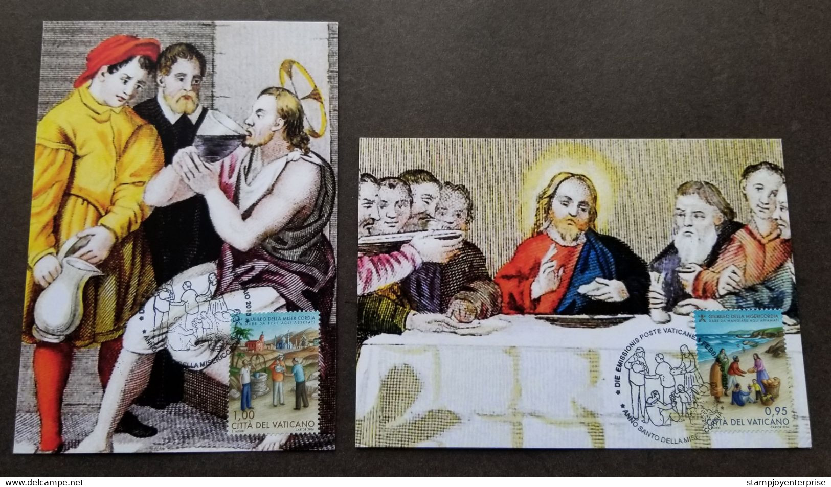 Vatican Extraordinary Holy Year Of Mercy 2016 Painting Food (maxicard) - Lettres & Documents