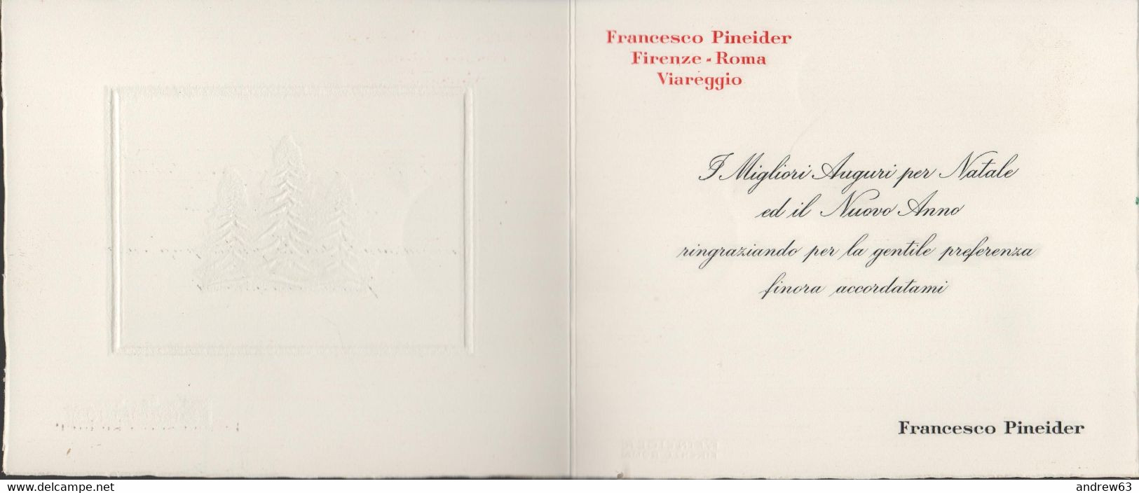 ITALIA - ITALY - ITALIE - 1953 - 10 Siracusana - Biglietto Augurale A Tema Natalizio - Francesco Pineider - Viaggiata Da - Autres & Non Classés