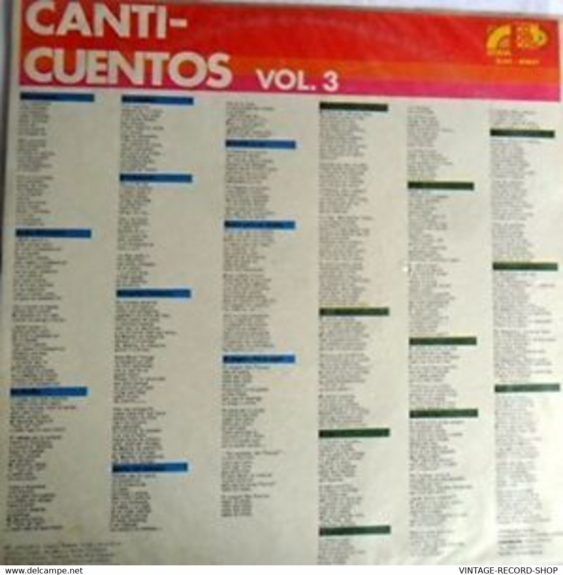 Canticuentos LP 1973. Original 1973 Colombia . Latin-themed Children's Folk Musi - Bambini