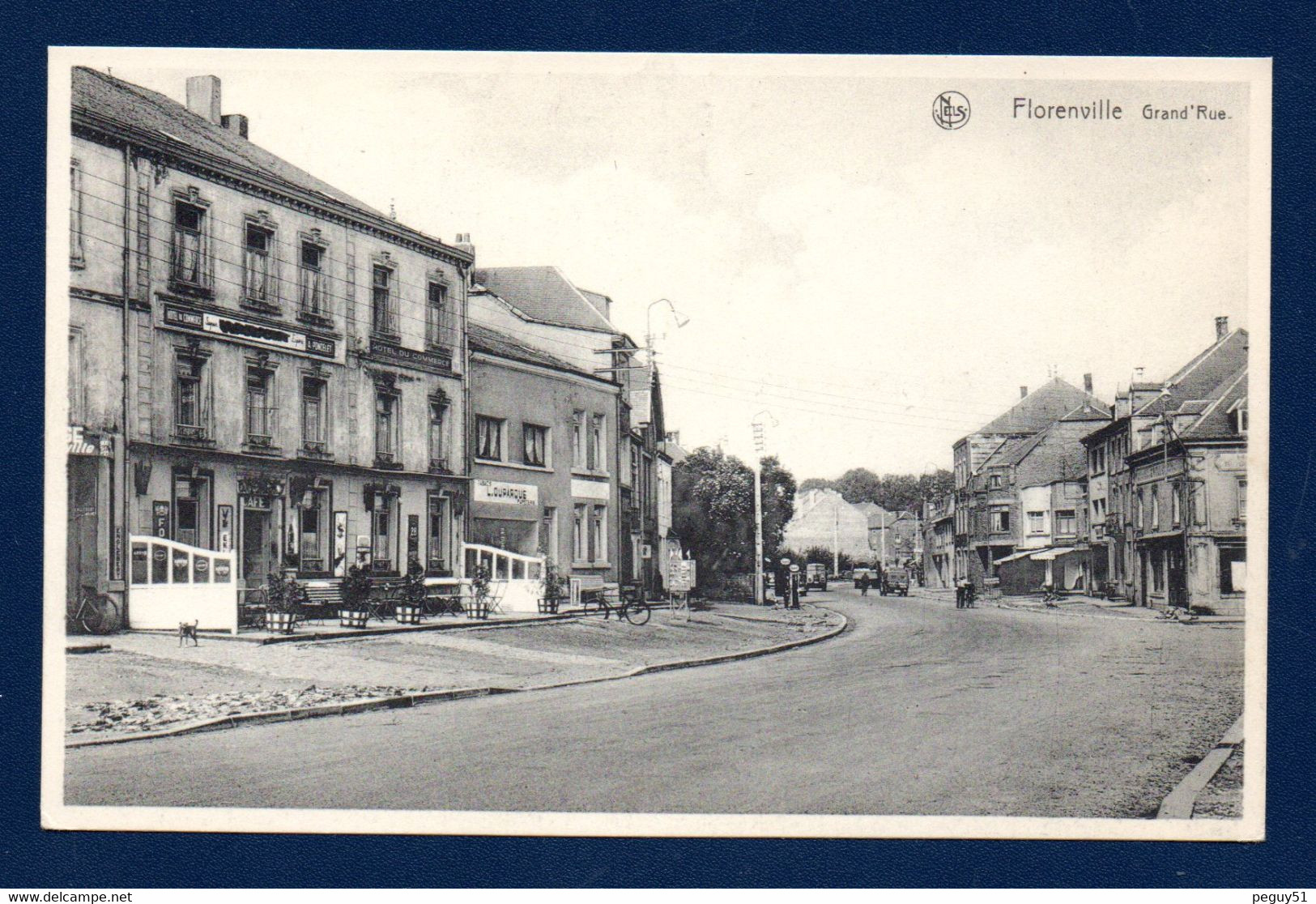 Florenville.  Grand' Rue. Hôtel Du Commerce. Café. A.Poncelet. Tabacs, Papeterie, Cartes Postales. L. Duparque. - Florenville