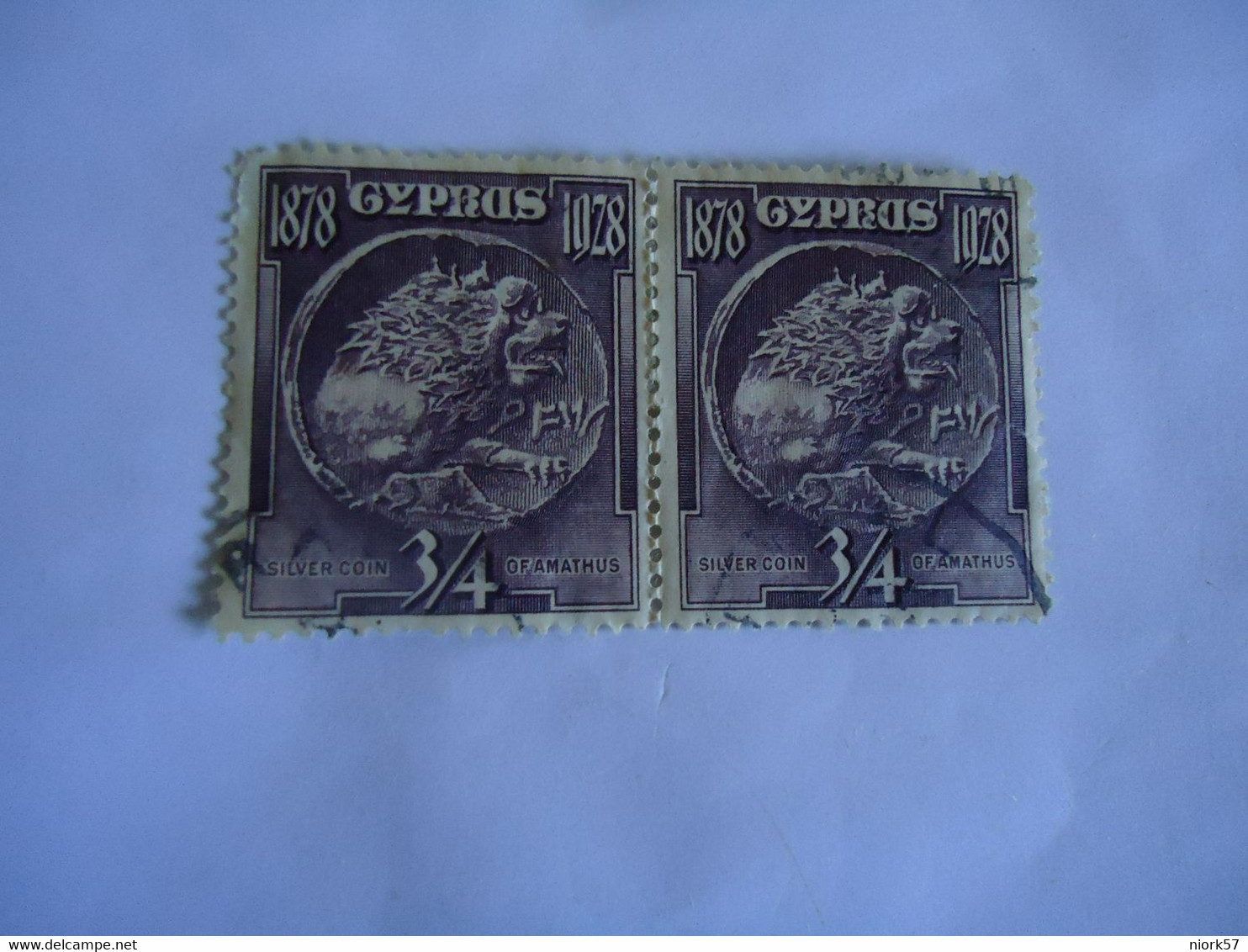 CYPRUS  USED   STAMPS PAIR COINS - Andere & Zonder Classificatie