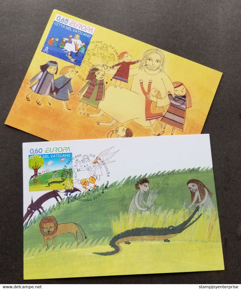 Vatican Europa CEPT Children's Books 2010 Child Painting (maxicard) - Covers & Documents