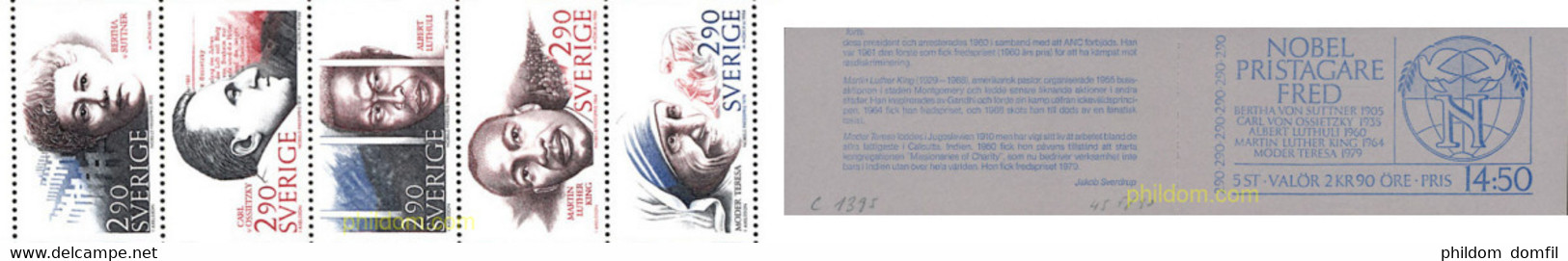 111757 MNH SUECIA 1986 PREMIOS NOBEL DE LA PAZ - Madre Teresa