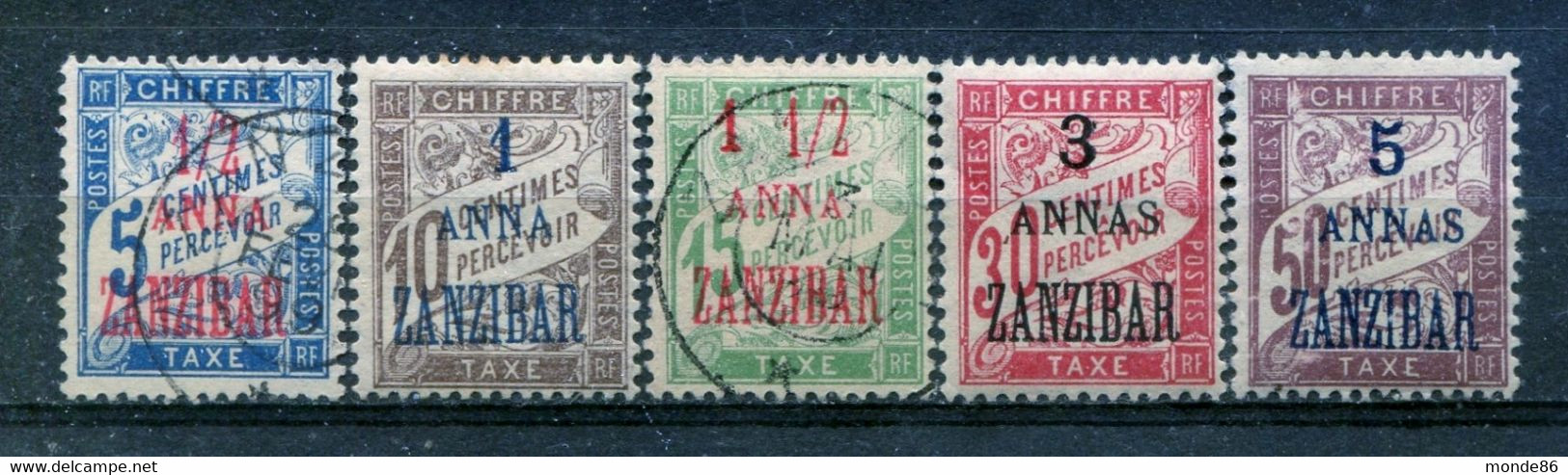 ZANZIBAR - Y&T Taxe N° 1-5 *...petite Rousseur Sur N° 2 - Unused Stamps