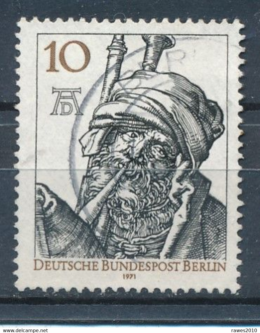 Berlin West Mi. 390 Gest. Albrecht Dürer Der Dudelsackpfeifer Kupferstich TGST Berlin - Gebraucht