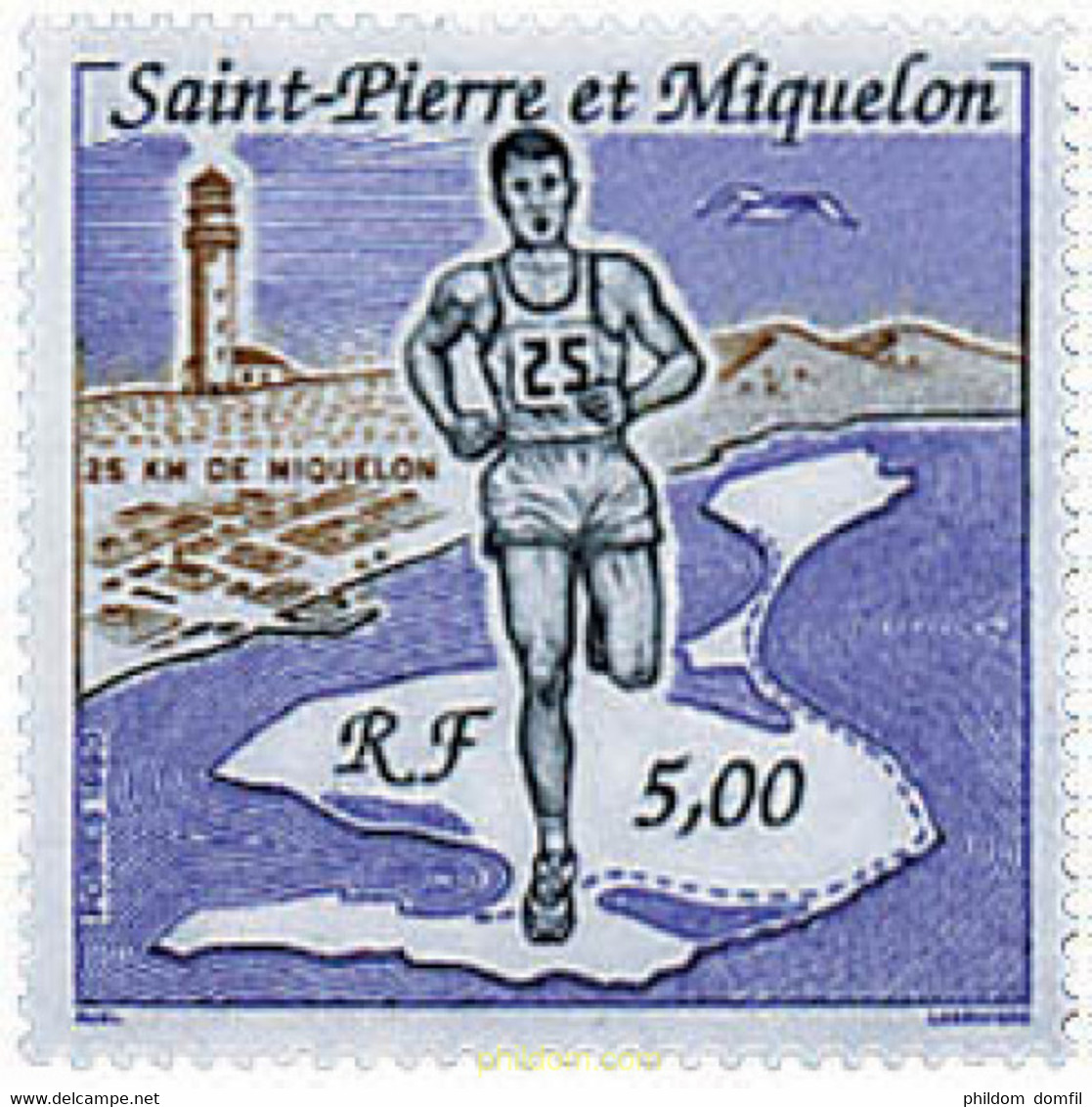 36949 MNH SAN PEDRO Y MIQUELON 1990 LOS 25 KM. DE MIQUELON - Usados