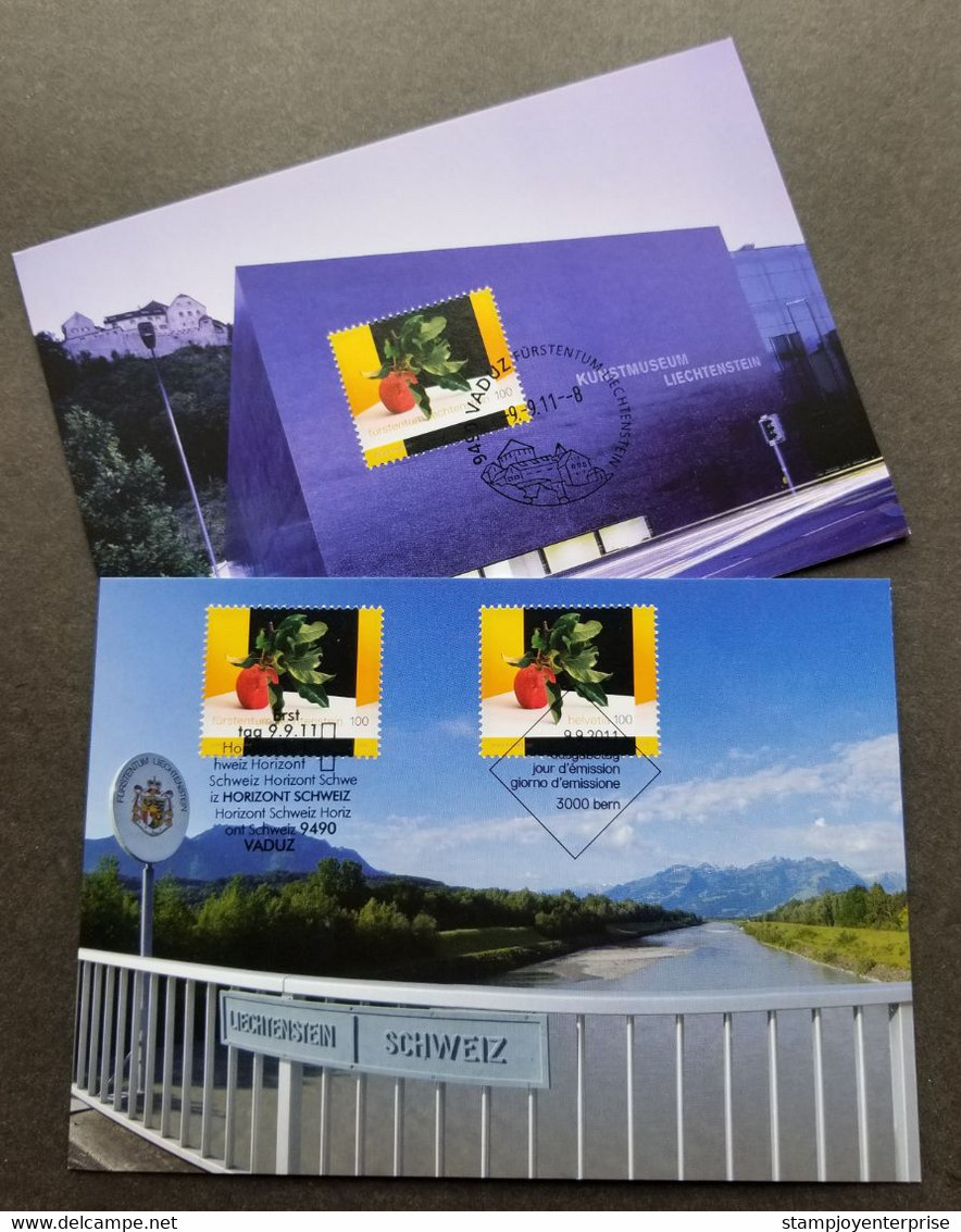 Liechtenstein Switzerland Joint Issue 2011 Fruit (maxicard) *dual PMK *rare - Cartas & Documentos
