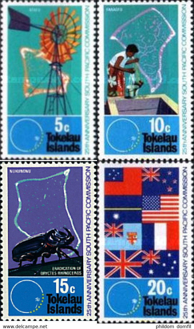 45580 MNH TOKELAU 1972 25 ANIVERSARIO DE LA COMISION DEL PACIFICO SUR - Tokelau