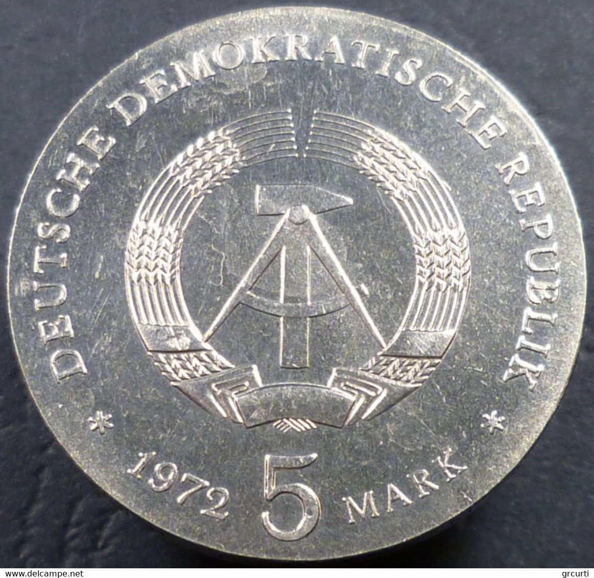 Germania DDR - 5 Mark 1972 -  75° Morte Di Johannes Brahms - KM# 36.1 - 5 Mark