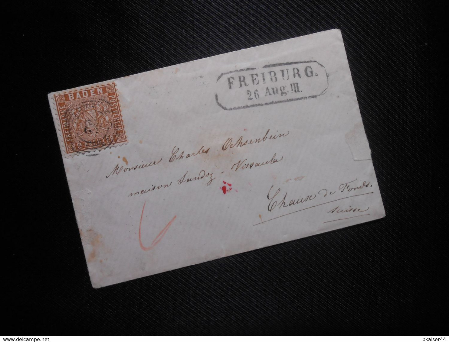 Baden Mi 15b  Brief  1862  Mi 420 € - Eb - Cartas & Documentos