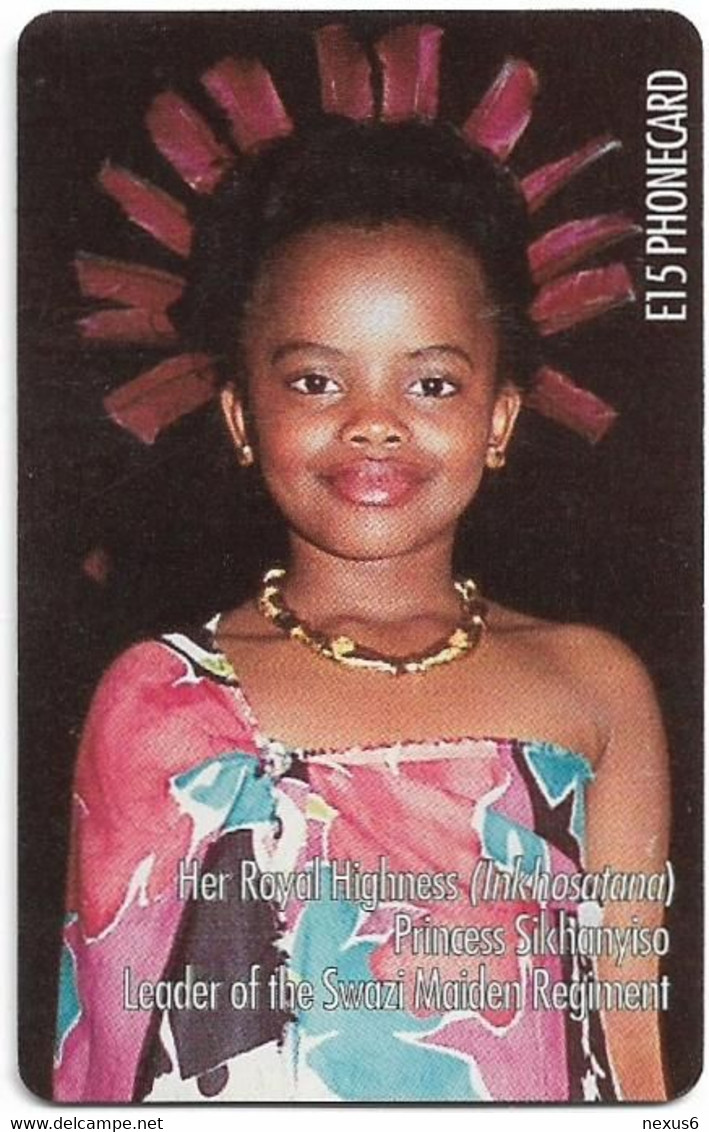 Swaziland - Swazitelecom - Her Royal Highness, Princess Sikhanyiso, Long Cn., 15E, Exp.03.2001, Used - Swaziland