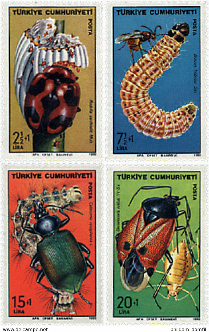 50423 MNH TURQUIA 1980 INSECTOS - Collections, Lots & Séries