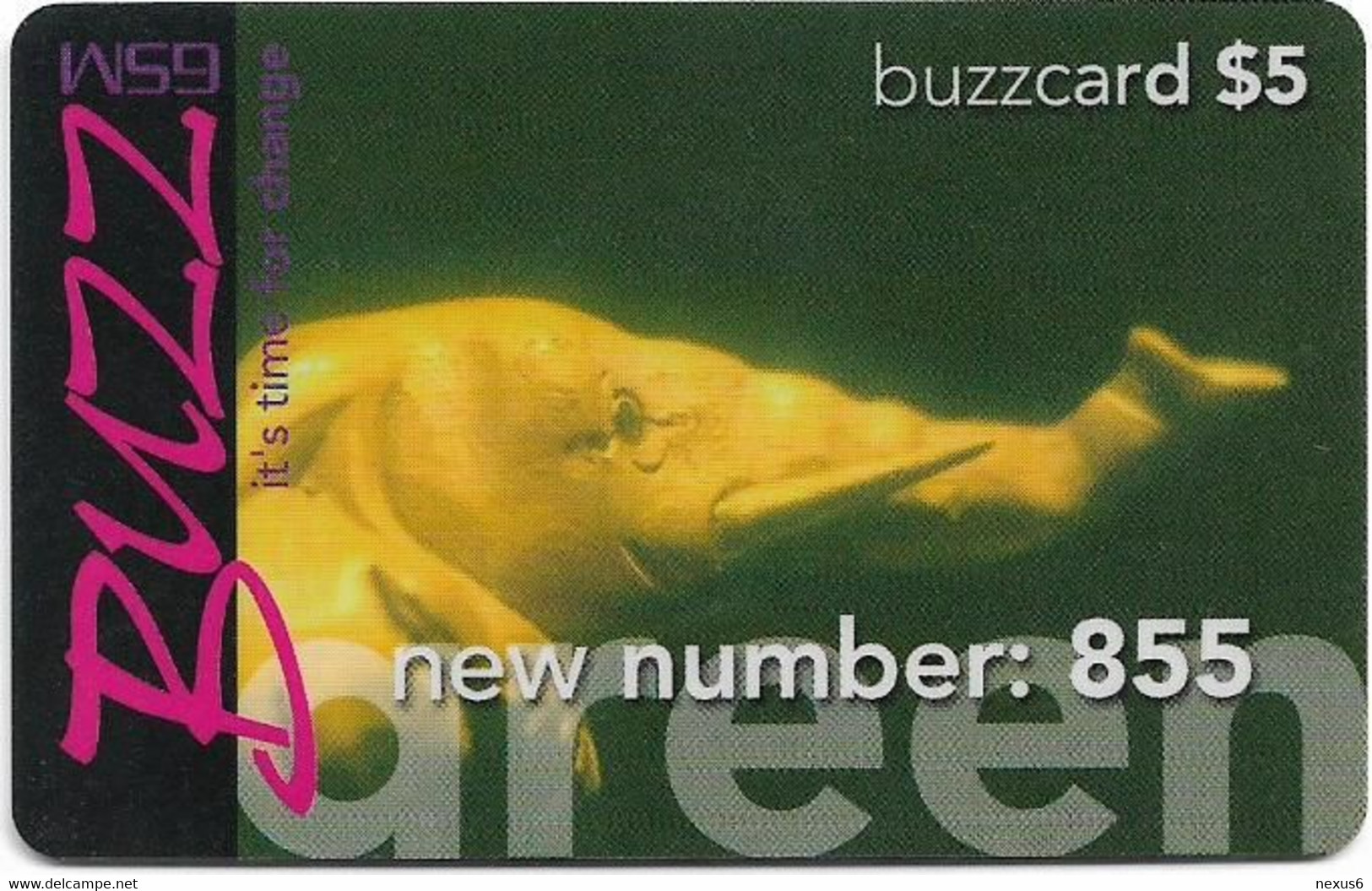 Tanzania - Buzz - Elephant Green Buzzcard, Exp. 01.01.2004, Cn. TANFGJ, GSM Refill 5$, Used - Tanzania