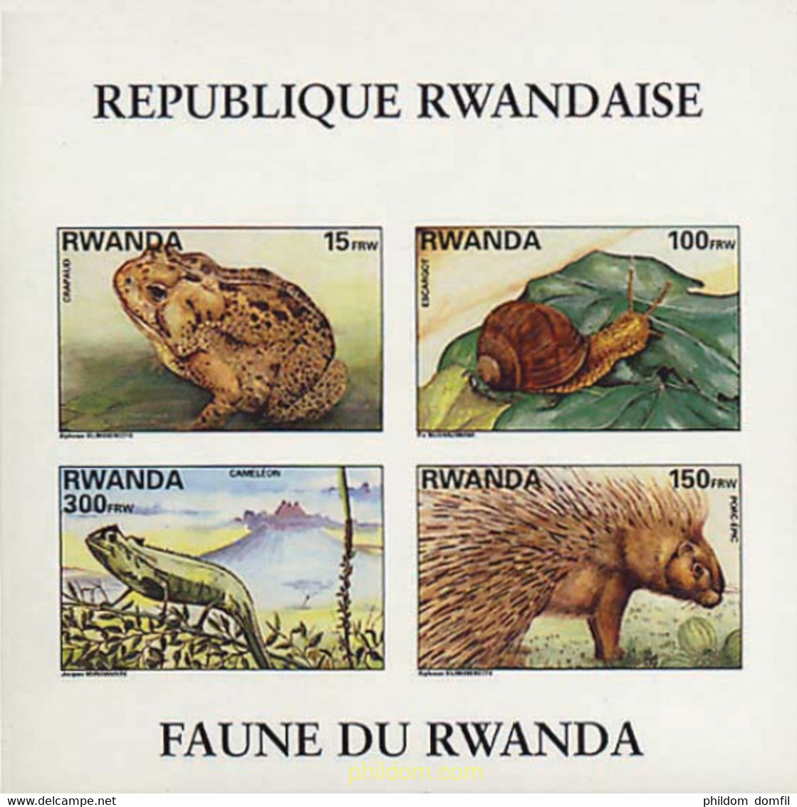 54726 MNH RUANDA 1997 FAUNA AFRICANA - 1990-…