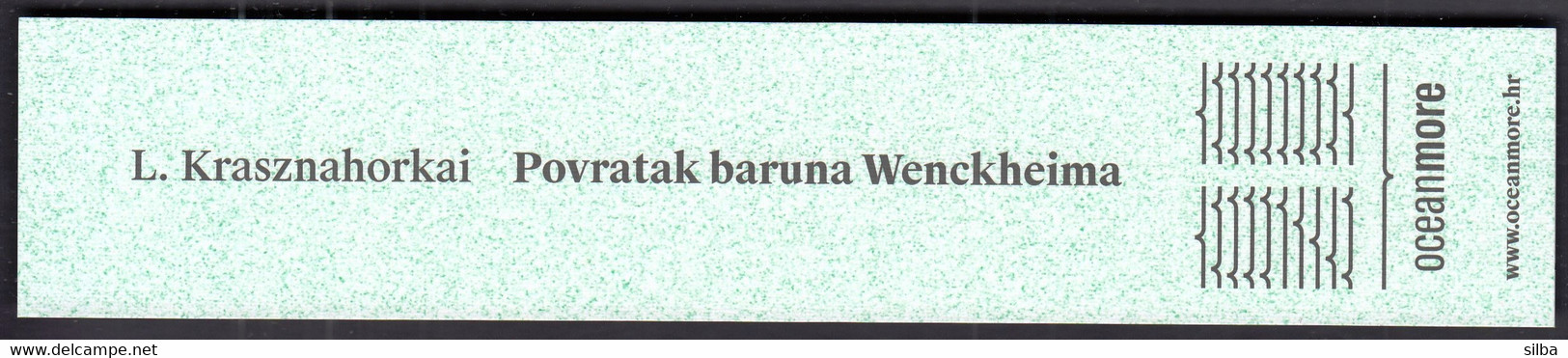 Croatia 2022 / László Krasznahorkai: Baron Wenckheim's Homecoming / Bookmark Bookmarks Bookmarker - Marque-Pages