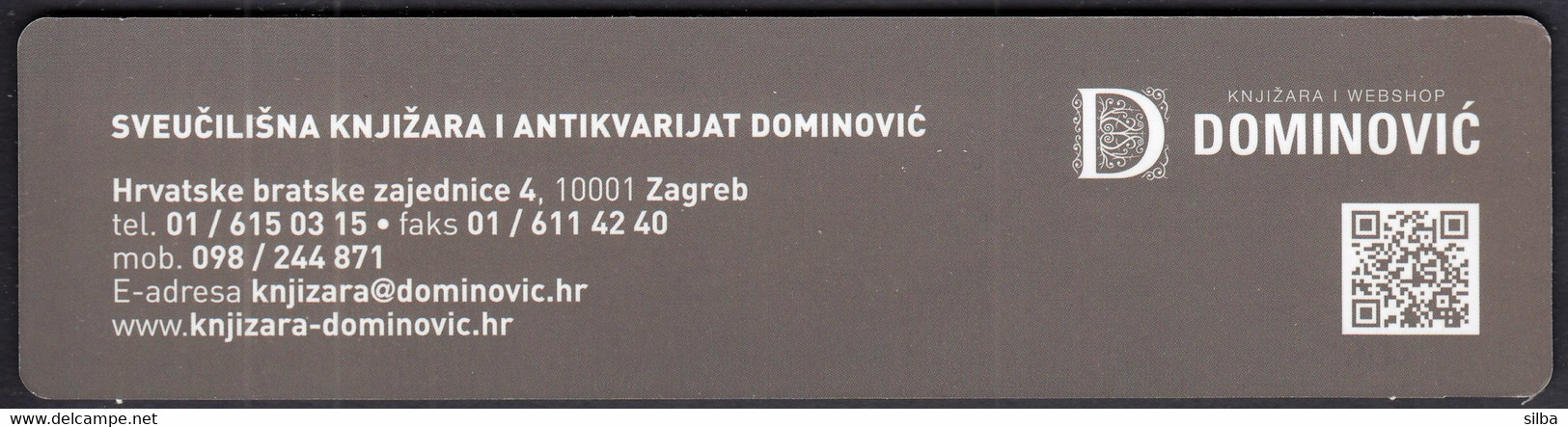 Croatia 2021 / University Bookshop Dominovic, 30 Years With You / Bookmark / Bookmarks / Bookmarker - Marque-Pages
