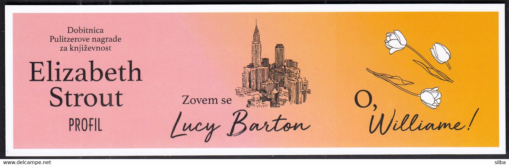 Croatia 2022 / Elizabeth Strout: My Name Is Lucy Burton; Oh William! / Bookmark / Bookmarks / Bookmarker - Marque-Pages