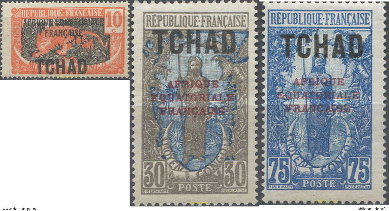 659686 HINGED CHAD 1925 SERIE BASICA - Used Stamps
