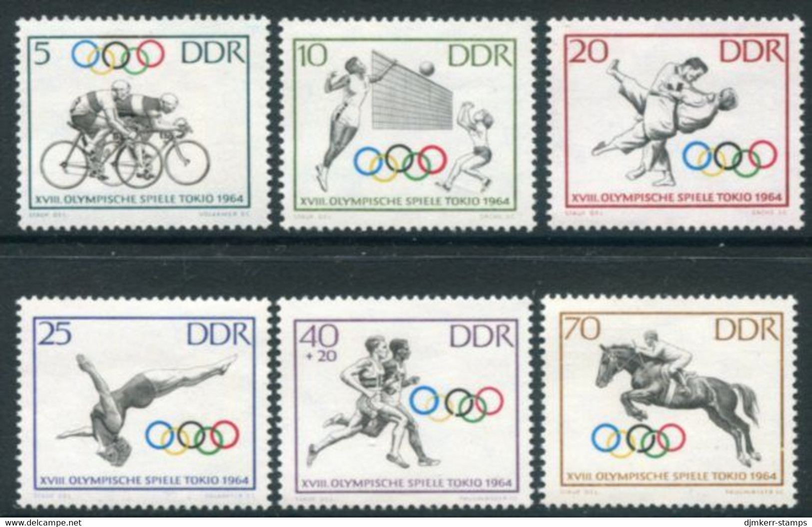 DDR / E. GERMANY 1964 Olympic Games I  MNH / **.  Michel  1033-38 - Neufs