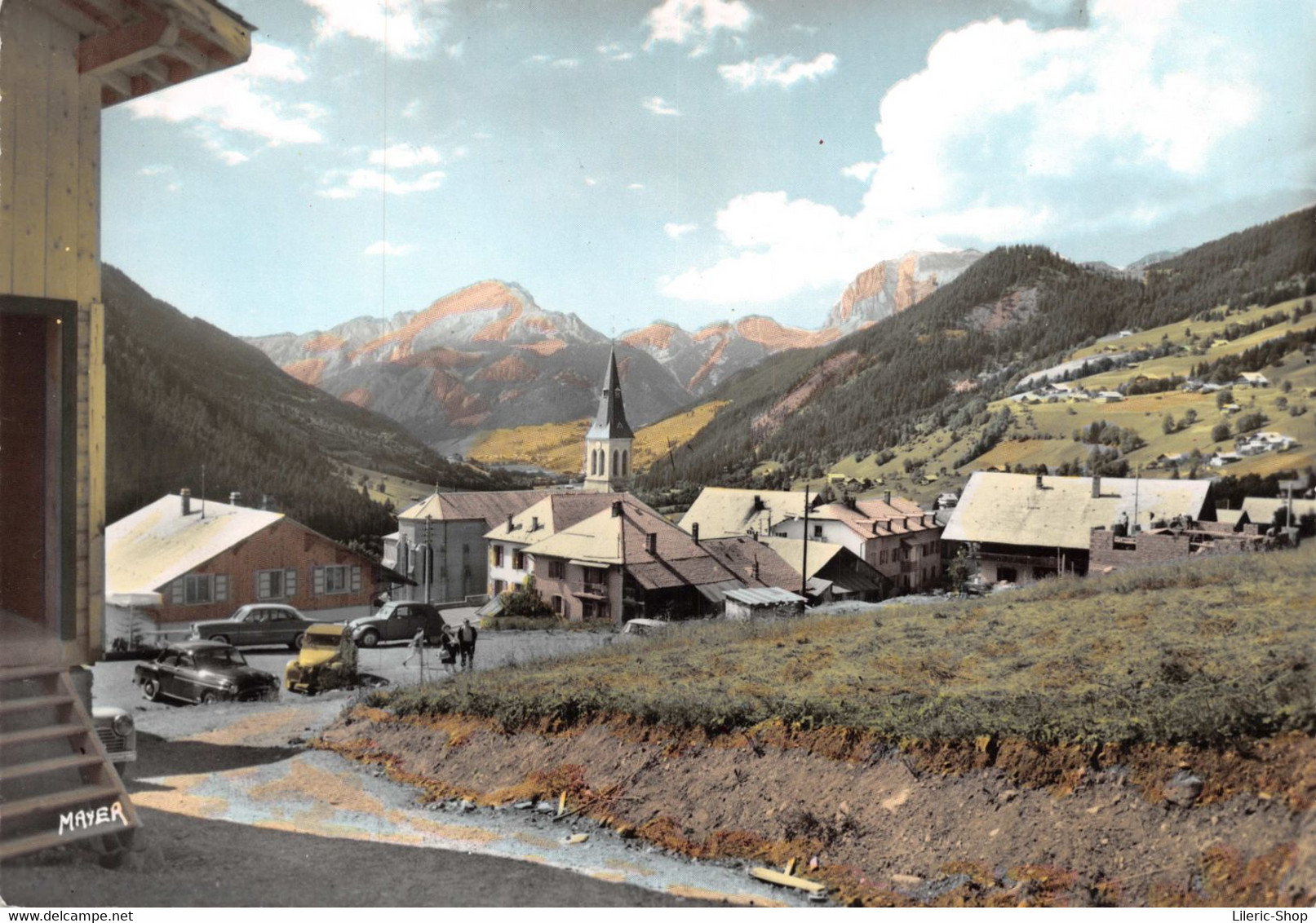 [74] CHATEL - Vue Sur Le Centre Du Bourg  Automobiles CITROEN 2cv, RENAULT Dauphine Cpsm ± 1960 ♥♥♥ - Châtel