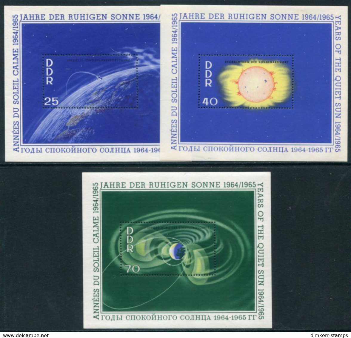 DDR / E. GERMANY 1964 Year Of The Quiet Sun Blocks    MNH / **.  Michel  Blocks 20-22 - Nuovi