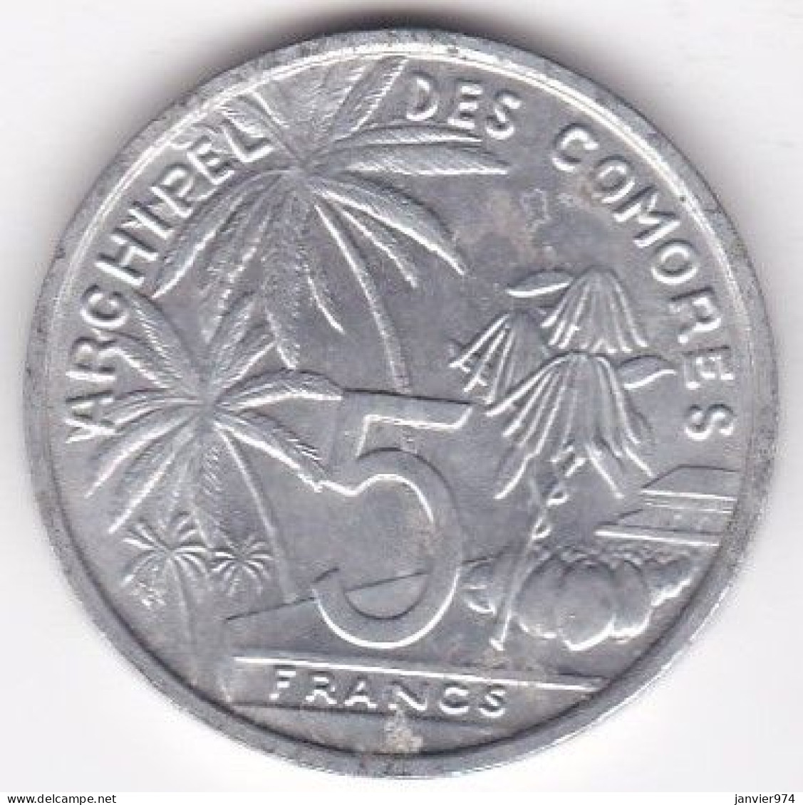 Archipel Des Comores , Republique Française 5 Francs 1964, En Aluminium , LEC#  37 - Comores