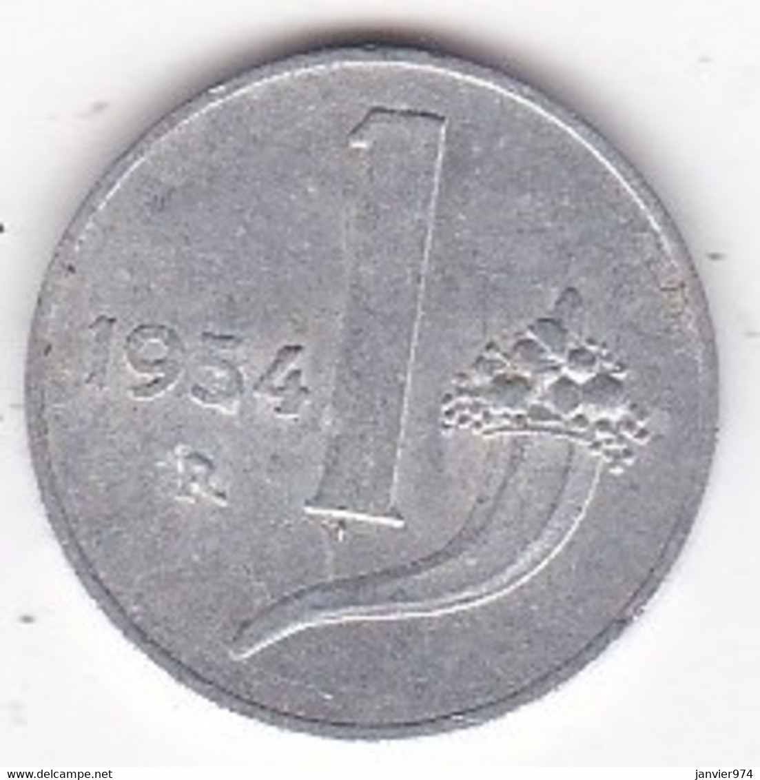 Italie 1 Lira 1954 Balance , En Aluminium , KM# 91 - 1 Lira