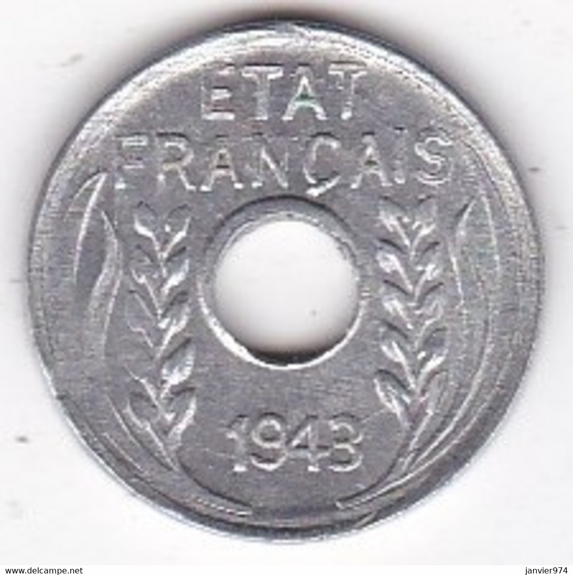 Indochine Etat Français . 1 Cent 1943 Hanoi. En Aluminium. - Französisch-Indochina