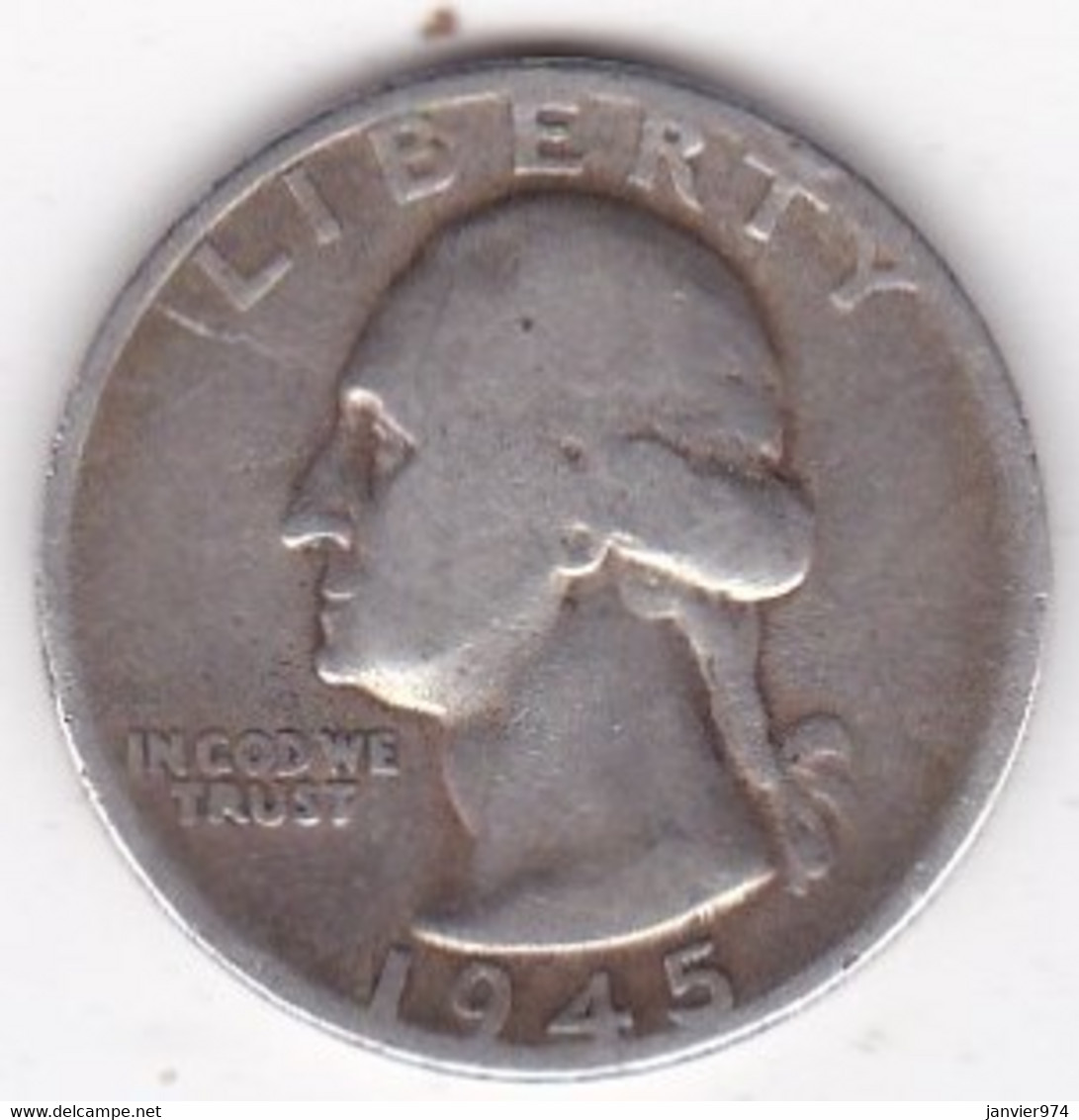 Etats-Unis , Quarter Dollar 1945 S SAN FRANCISCO, Washington , En Argent - 1932-1998: Washington