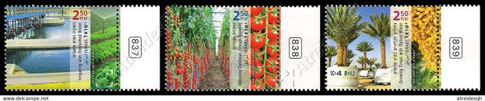 [Q] Israele / Israel 2011: Agricoltura / Agriculture ** - Unused Stamps (without Tabs)