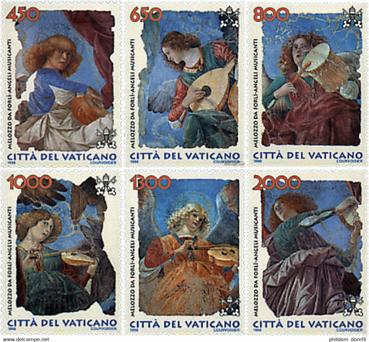 30742 MNH VATICANO 1998 PINTURAS DE MELOZZO DA FORLI (1438-1494) - Used Stamps