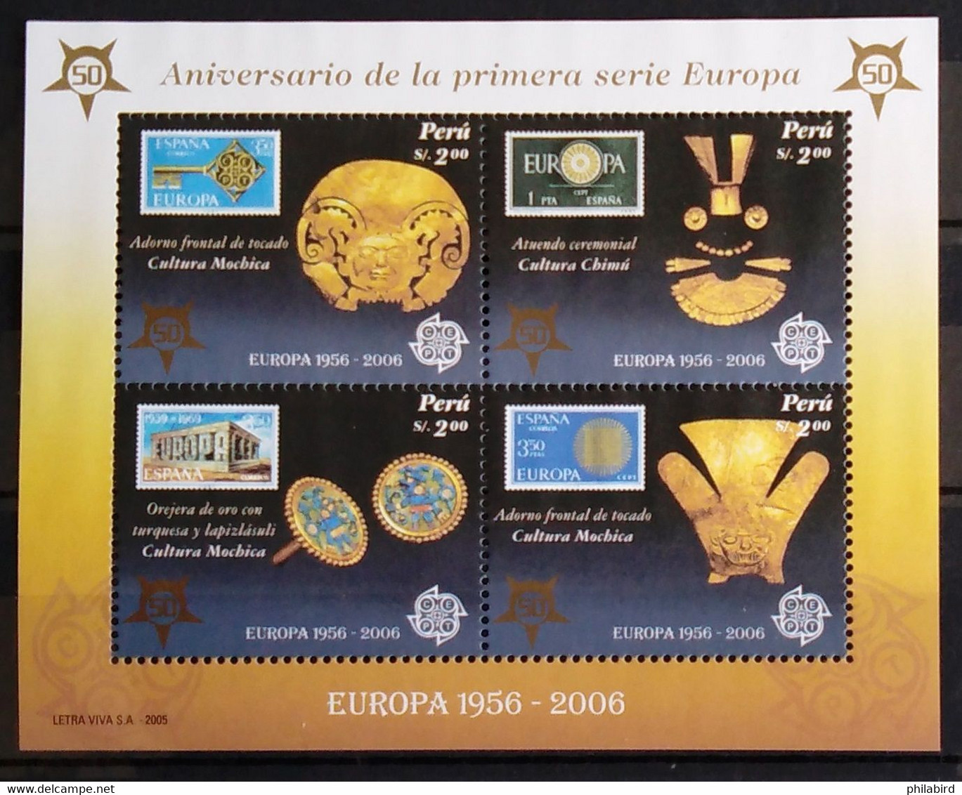 EUROPA 2006 - PEROU          Les 50 Ans Du 1° Timbre EUROPA             B.F 30              NEUF** - 2006