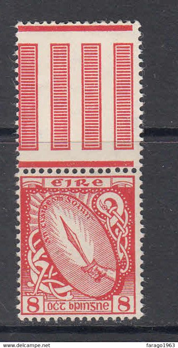 1949 Ireland 8p Bright Red Definitive With Selvedge  MNH - Unused Stamps