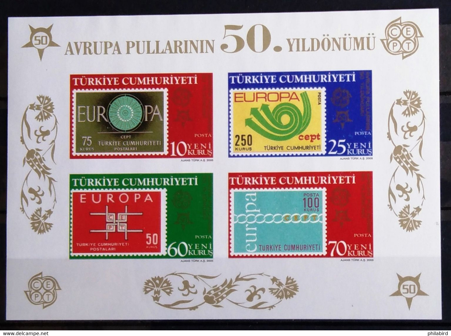 EUROPA 2006 - TURQUIE          Les 50 Ans Du 1° Timbre EUROPA           B.F 43  N.D            NEUF** - 2006