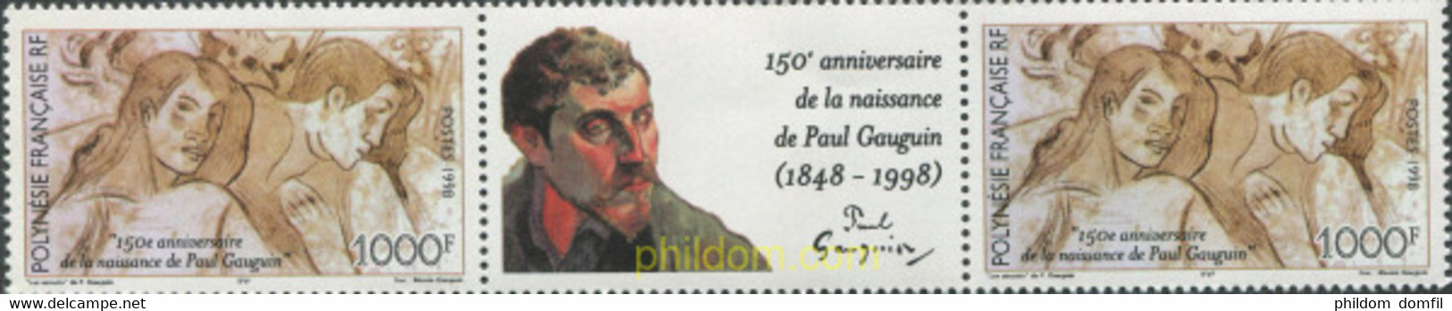 682355 MNH POLINESIA FRANCESA 1998 150 ANIVERSARIO DEL NACIMIENTO DEL PINTOR PAUL GAUGUIN - Used Stamps