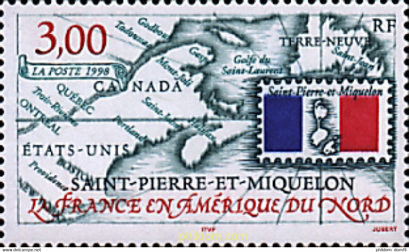 41173 MNH SAN PEDRO Y MIQUELON 1998 FRANCIA EN AMERICA DEL NORTE - Usados