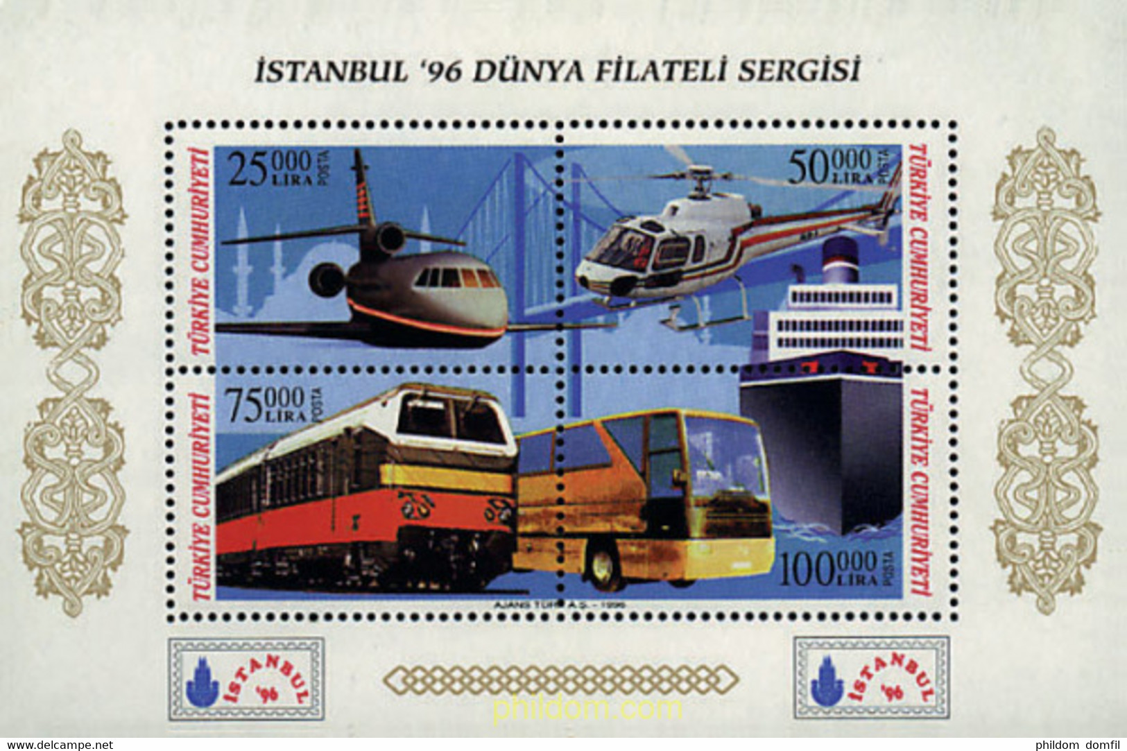 60422 MNH TURQUIA 1996 ISTANBUL 96. EXPOSICION FILATELICA INTERNACIONAL - Lots & Serien