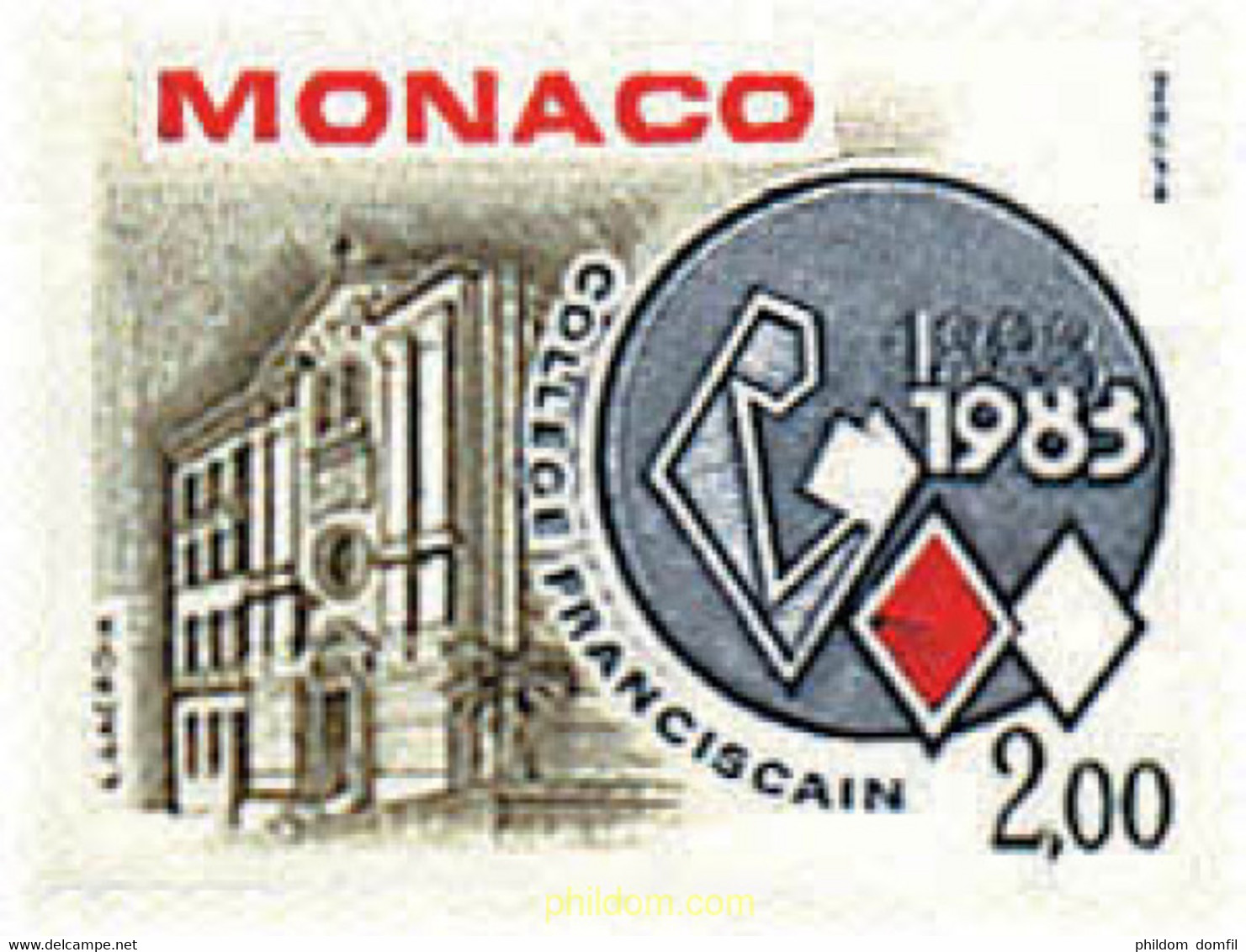 32458 MNH MONACO 1983 CENTENARIO DEL COLEGIO FRANCISCANO DE MONTECARLO - Andere & Zonder Classificatie