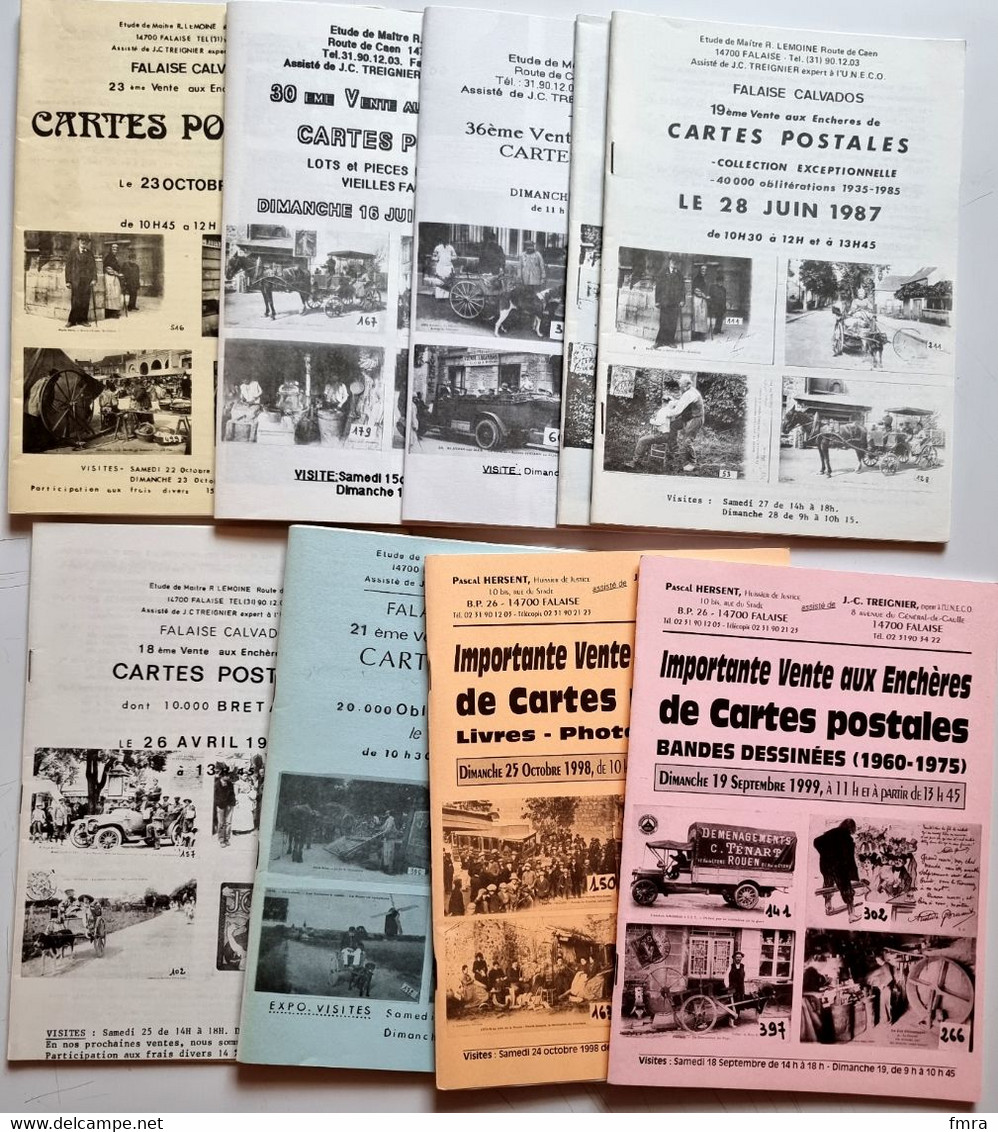 Lot 29 Catalogues Ventes/Enchères De Cartes Postales Anciennes à FALAISE (Calvados) Régionalisme (illustrations) /R107 - Books & Catalogues