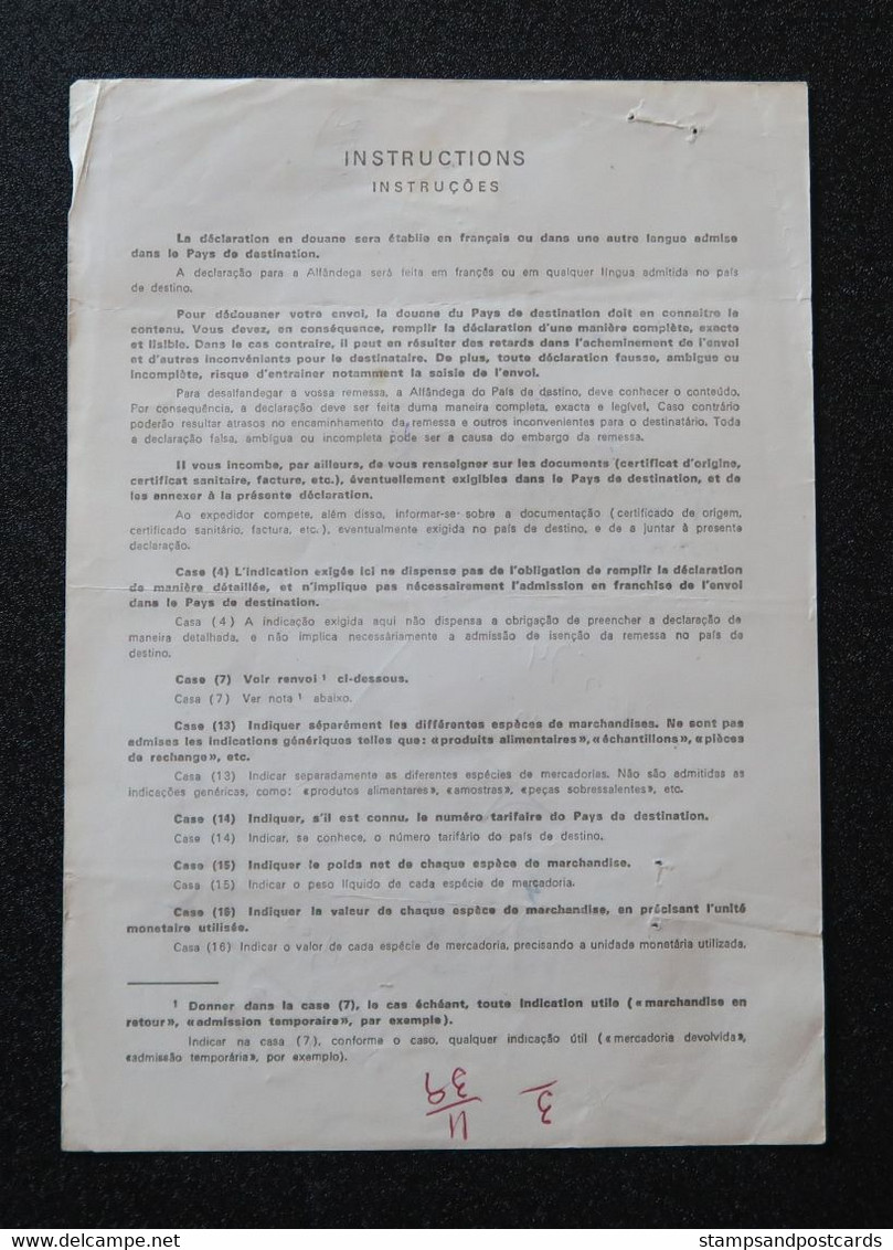 Portugal Declaration Douane Avec Timbre Exportation Vin Vila Nova De Famalicão 1970 Wine Customs Declaration - Briefe U. Dokumente