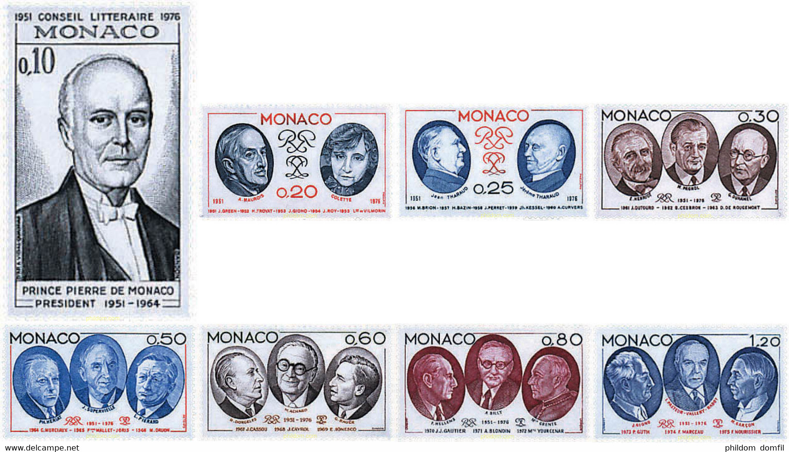 32414 MNH MONACO 1976 25 ANIVERSARIO DE LA FUNDACION DEL CONSEJO LITERARIO DE MONACO - Altri & Non Classificati