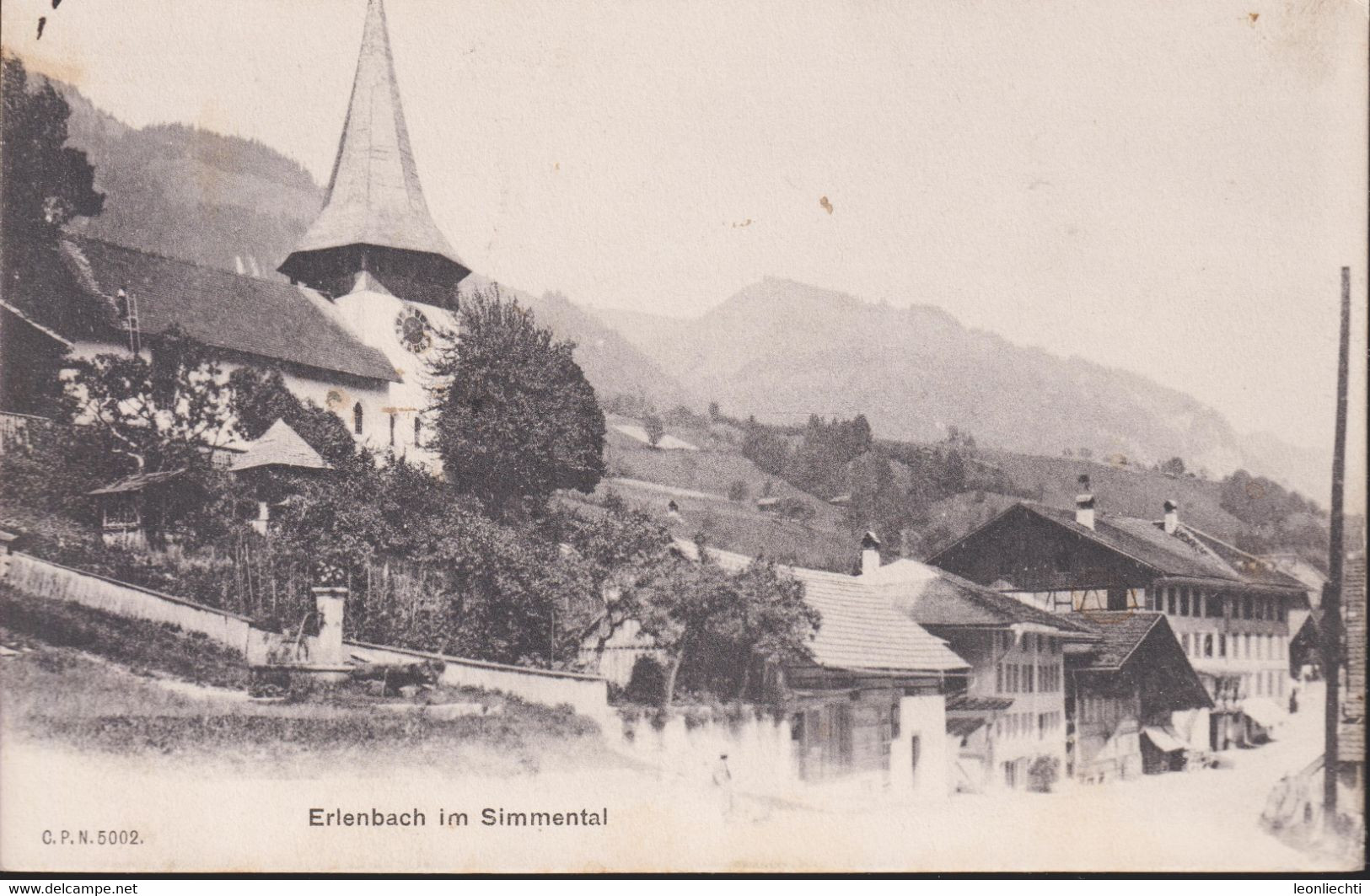 AK: CARTE POSTALE. 1906 Erlenbach Im Simmental. Gelaufen - Erlenbach Im Simmental