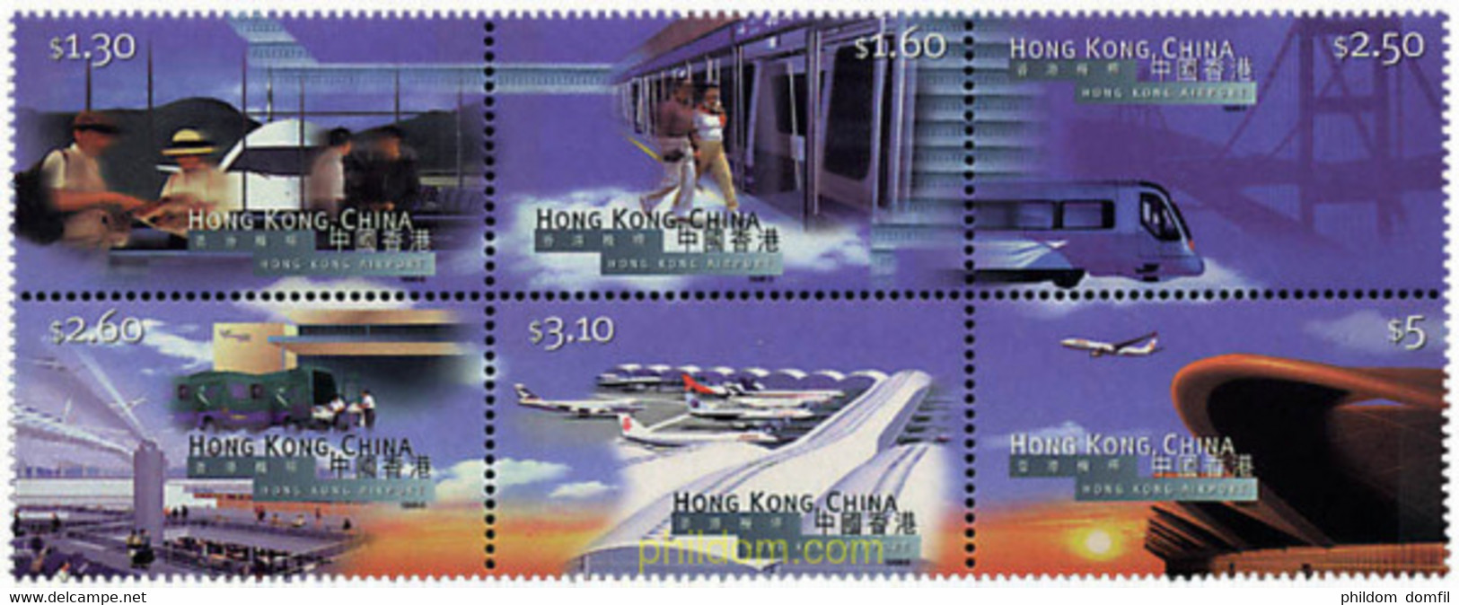 252906 MNH HONG KONG 1998 NUEVO AEROPUERTO DE HONG KONG - Lots & Serien