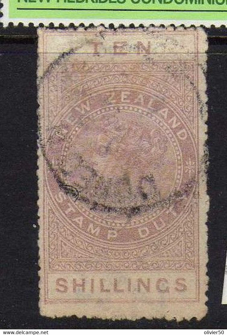 Nouvelle-Zelande  - (1882-1914)- FP  10 S.  Victoria - Oblit - Steuermarken/Dienstmarken