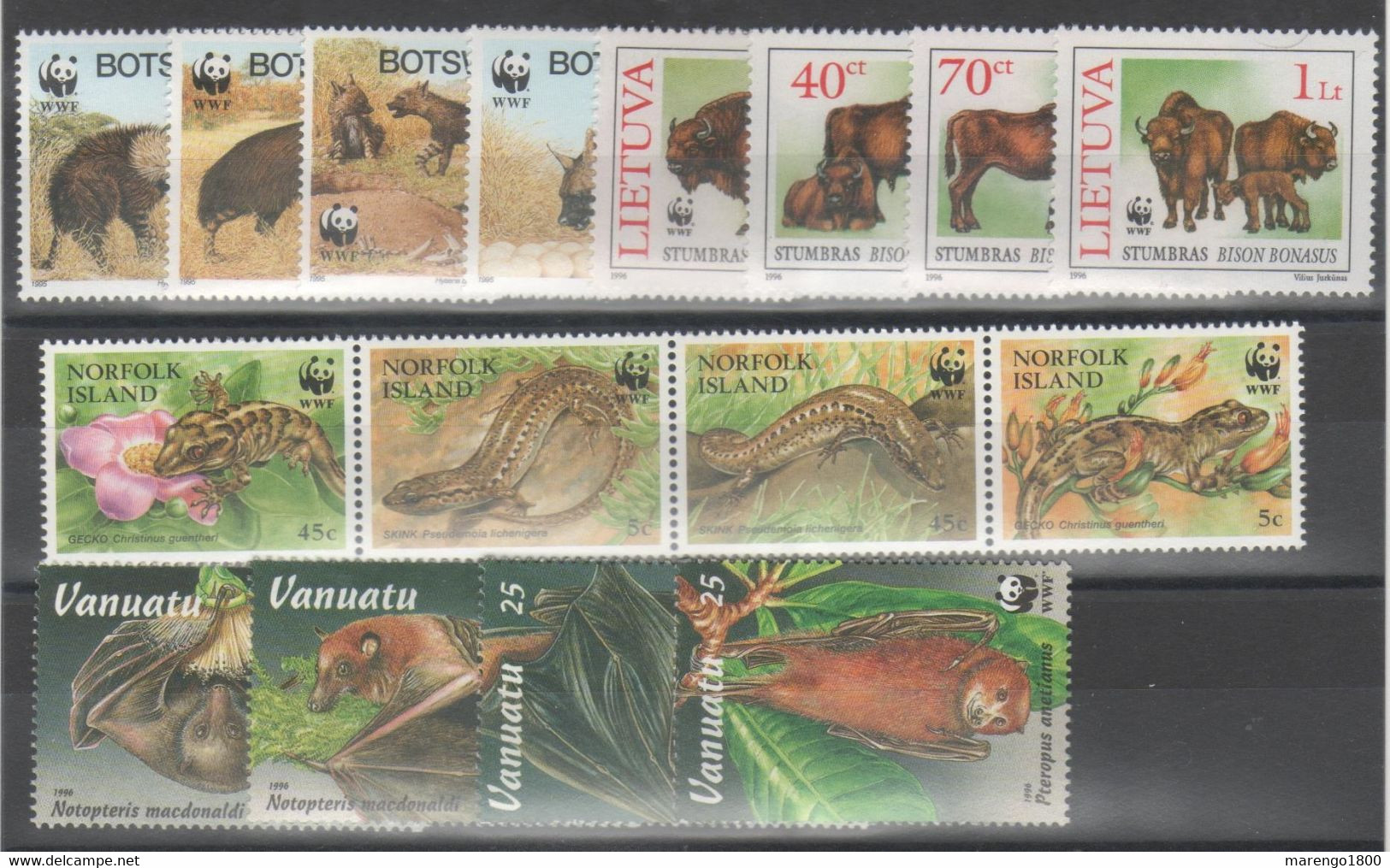 Lotto WWF - Animali           (g8900) - Vrac (max 999 Timbres)