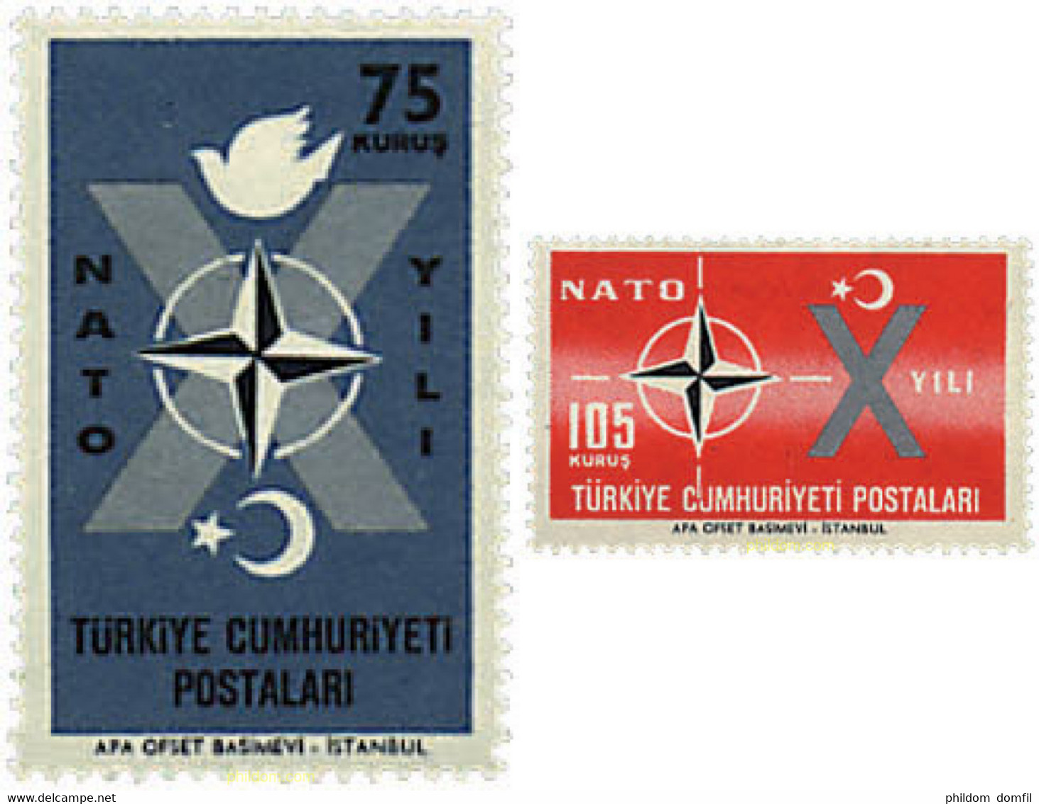 33106 MNH TURQUIA 1962 10 ANIVERSARIO DE LA OTAN - Lots & Serien