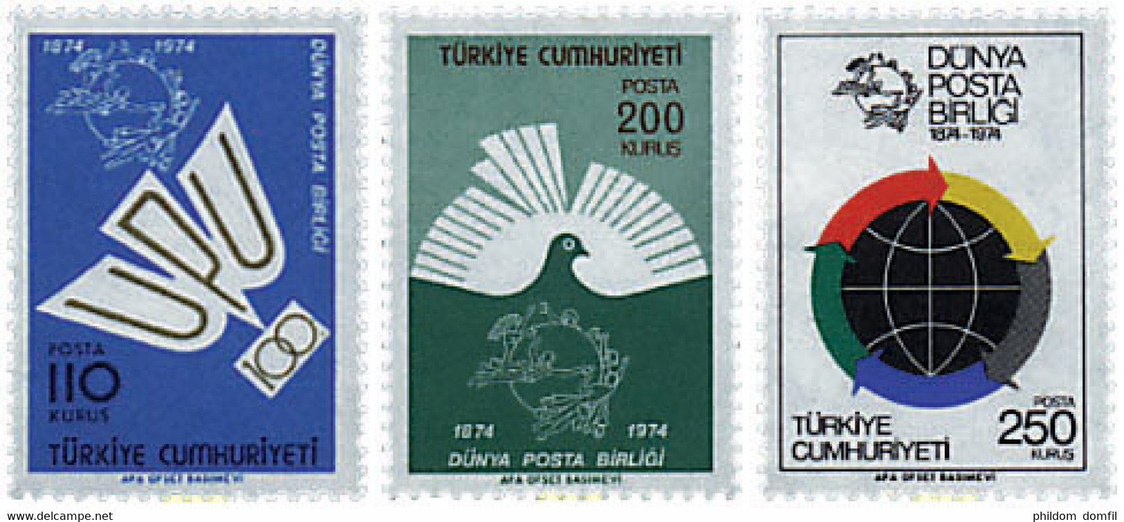 33111 MNH TURQUIA 1974 CENTENARIO DE LA UNION POSTAL UNIVERSAL - Lots & Serien