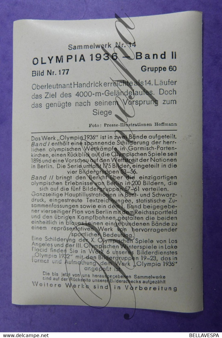 OLYMPIA 1936 Deutsche Propaganda Swastika. lot x 16 Bilder chromo 1940-1945