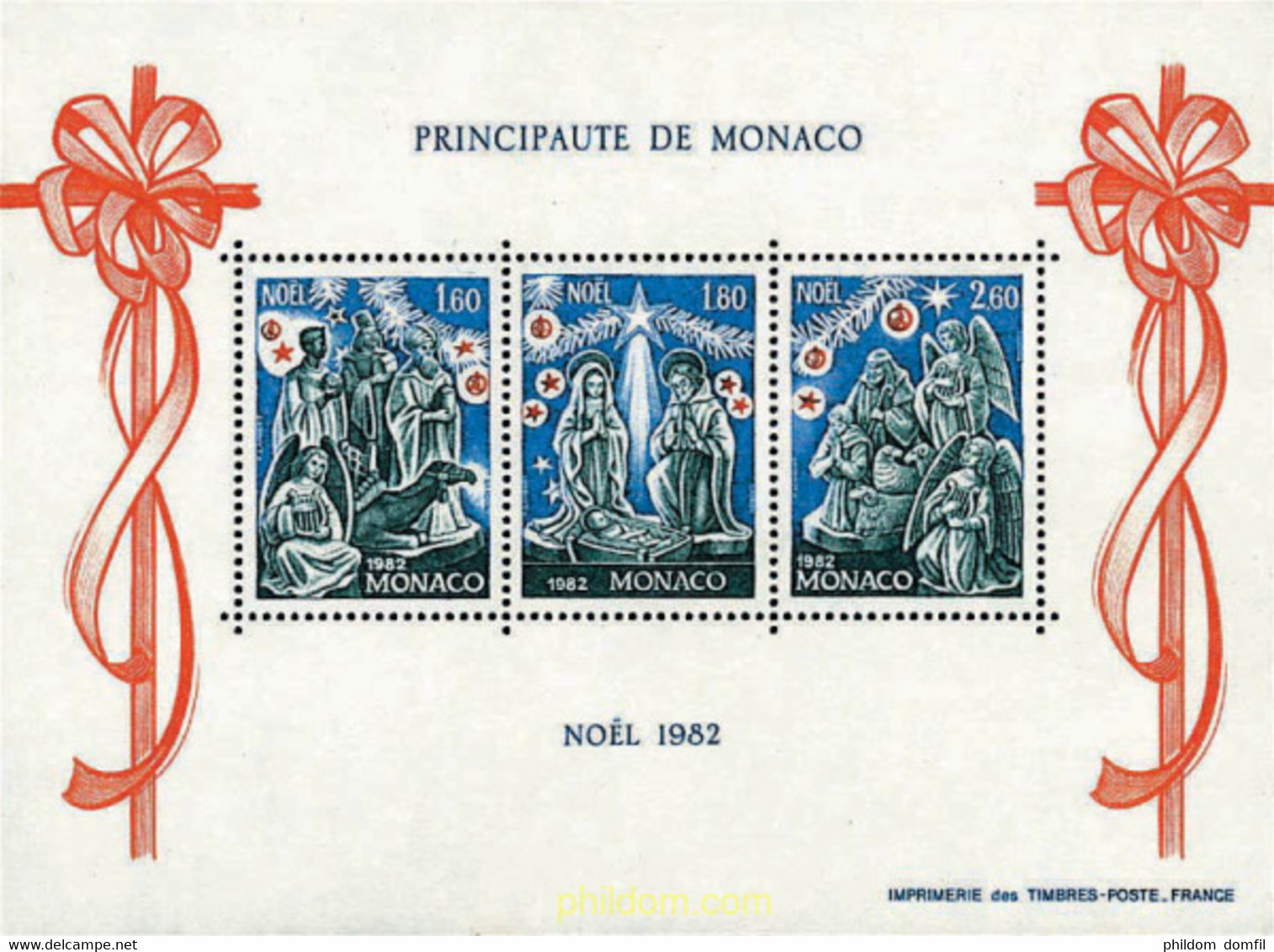 34798 MNH MONACO 1982 NAVIDAD - Autres & Non Classés